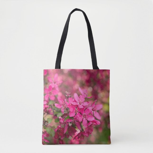 Tote Bag Crabe Pommes en fleurs (Devant)