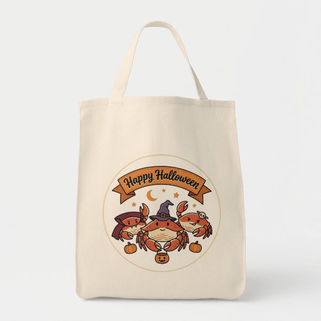 Tote Bag Crabs Joyeux Halloween (Devant)