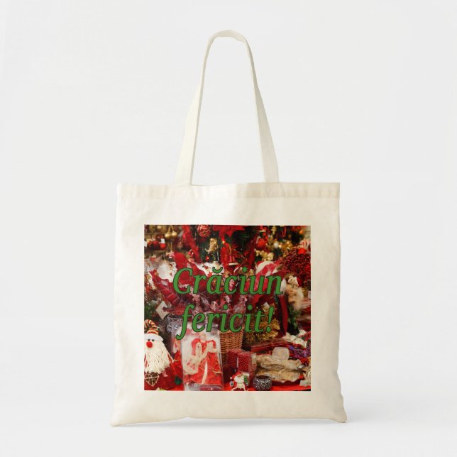 Tote Bag Crăciun fericit ! Joyeux Noël dans le gf roumain (Devant)