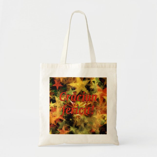 Tote Bag Crăciun fericit ! Joyeux Noël dans le rf roumain (Devant)