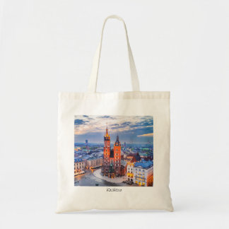 Tote Bag Cracovie nuit en Pologne