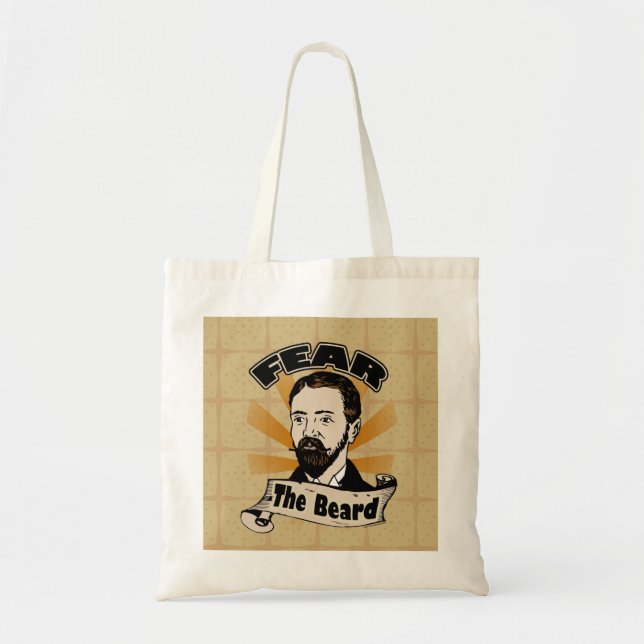 Tote Bag Craignez la barbe, la moustache drôle (Devant)