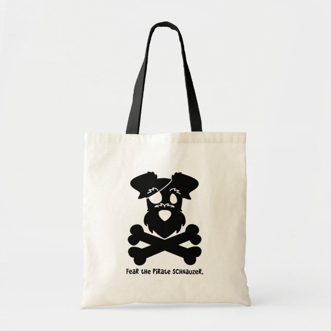 Tote Bag Craignez le Schnauzer de pirate (Devant)