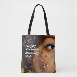 Tote Bag CRAINTE MERVEILLEUSE Femme noire chrétienne