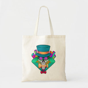 Tote Bag Crâne aux échecs avec pièce d'échecs Rook