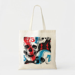Tote Bag Crâne de course : Rébellion Vintage sans couture.