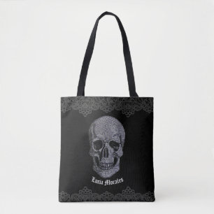 Tote Bag Crâne de fausse pierre