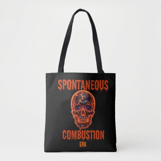 Tote Bag Crâne de l'ère de combustion spontanée (Devant)