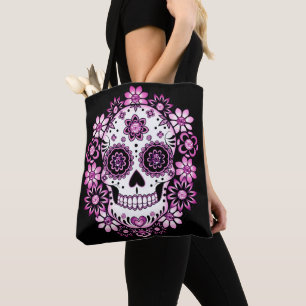 Tote Bag Crâne de sucre pourpre