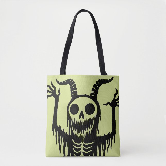 Tote Bag Crâne démon déplaisant (Devant)