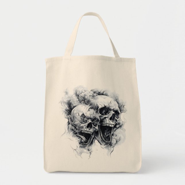 Tote Bag Crâne fantôme de minuit (Devant)