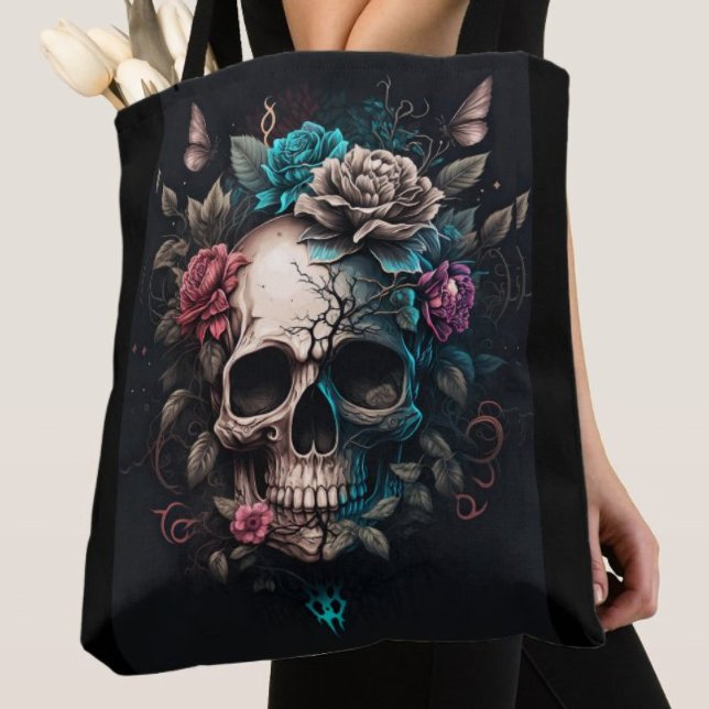 Tote Bag Crâne floral (Créateur téléchargé)