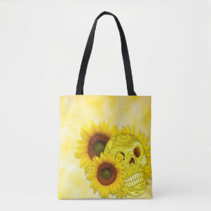 Tote Bag Crâne Fourre-tout de tournesol