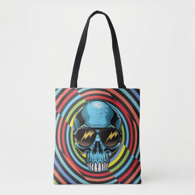 Tote Bag Crâne funky hypnotique 02 (Devant)