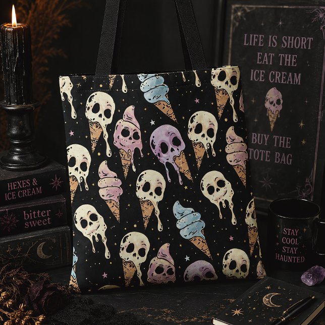Tote Bag Crâne Glace Été Gothique Épouvantable (Créateur téléchargé)