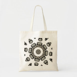 Tote Bag Crâne Humain Effrayant Mandala