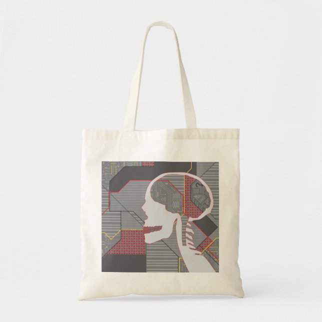 Tote Bag crâne logique du coeur confus (Devant)