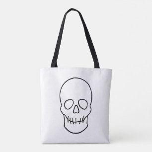 Tote Bag Crâne - noir et blanc