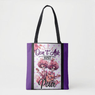 Tote Bag Crâne pourpre et joli sucre