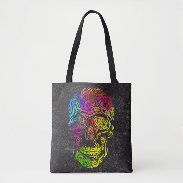 Tote Bag Crâne tourbillonnant (Devant)