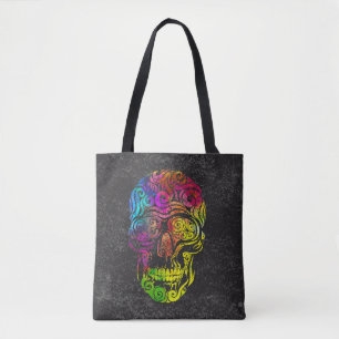 Tote Bag Crâne tourbillonnant (couleur)