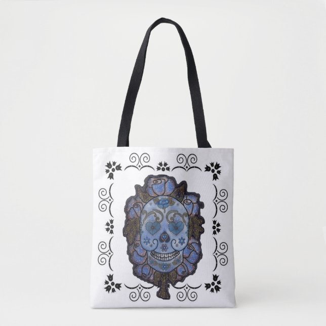 Tote Bag Crâne trois Fourre-tout de sucre (Devant)