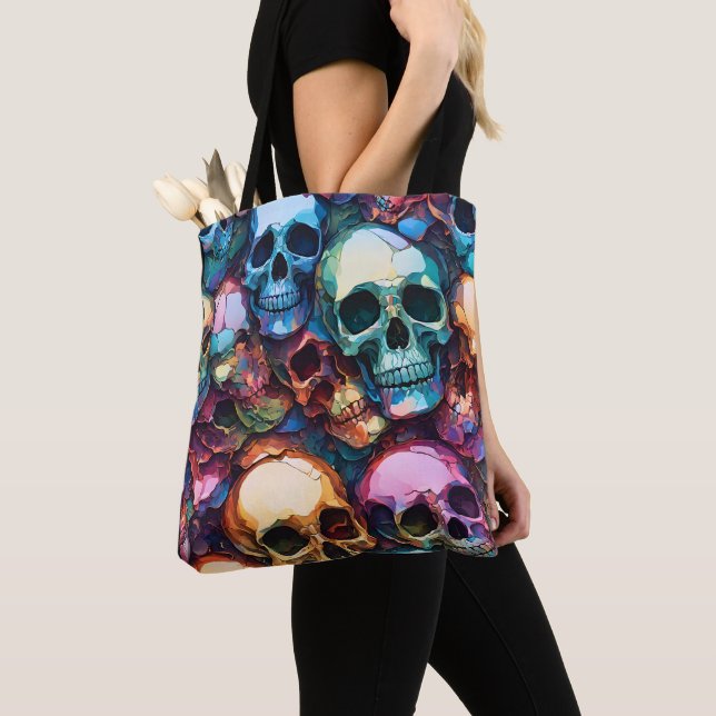 Tote Bag Crânes funky (De près)