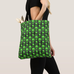 Tote Bag Crânes verts et série Tournesol Conception 2