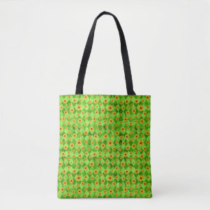 Tote Bag Crânes verts et série tournesol Design 8