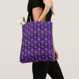 Tote Bag Crânes violets et série Tournesol Design 1