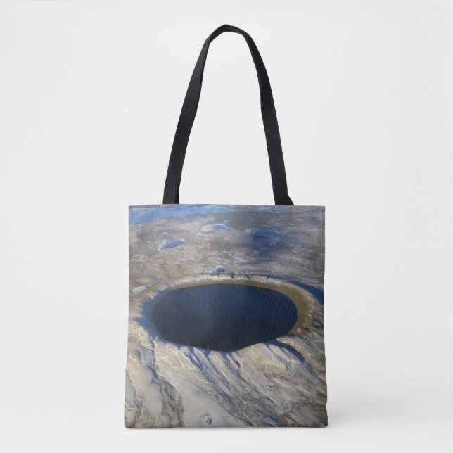 Tote Bag Cratère aérienne Pingualuit, Québec, Canada. (Devant)