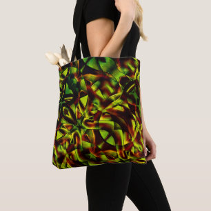 Tote Bag Cravates déformés de rubans verts brûlés