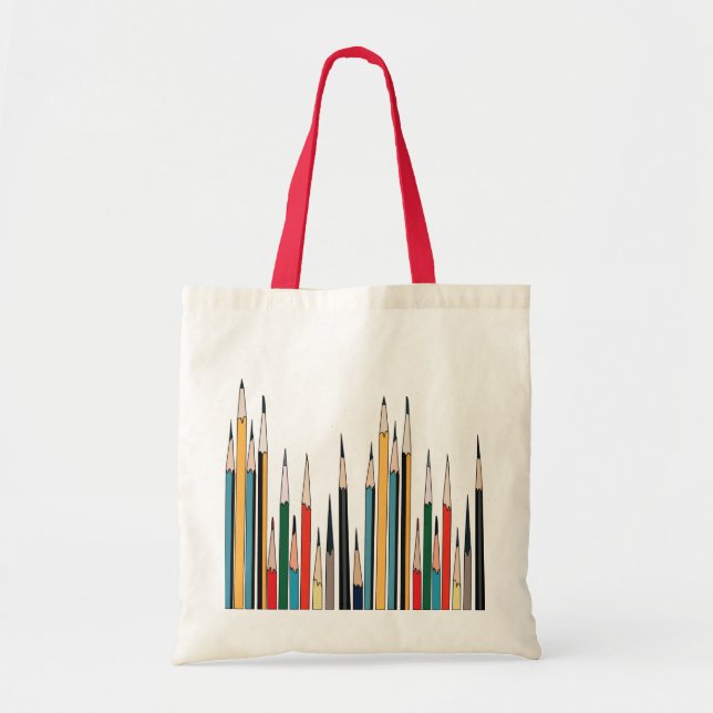 Tote Bag Crayons colorés (Devant)