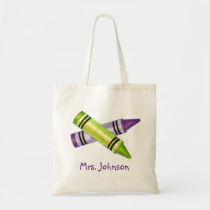 Tote Bag Crayons d'enseignant d'art personnalisé Artist Cad