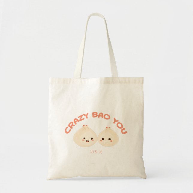 Tote Bag Crazy Bao You Couple mignon Set de coussin (Devant)