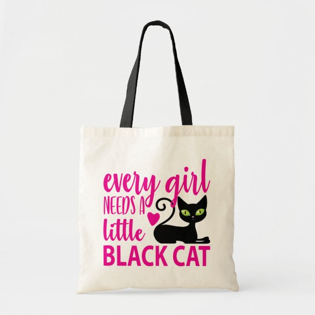 Tote Bag Crazy Cat Lady Kitty Lover Halloween Black Cat (Devant)