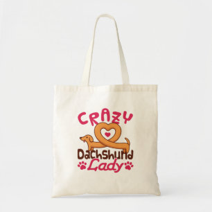 Tote Bag Crazy Dachshund Lady Doxie Maman