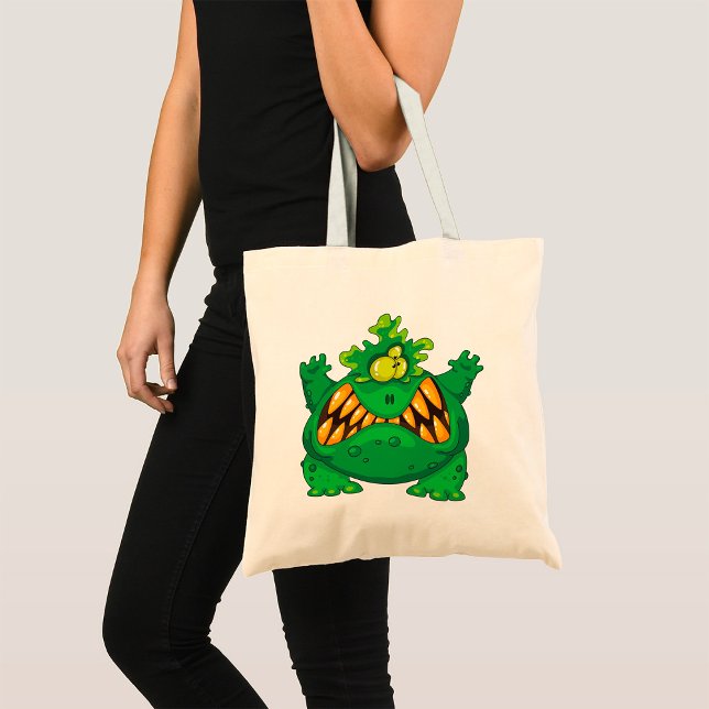 Tote Bag Crazy Green Monster (Créateur téléchargé)