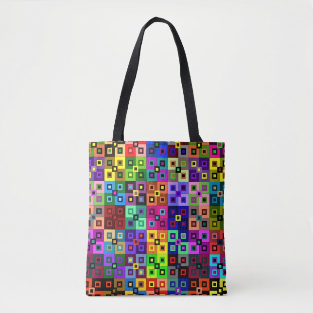 Tote Bag Crazy Quilt Allover Fourre-tout (Devant)