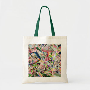 Tote Bag Crazy Quilt dans les couleurs du printemps
