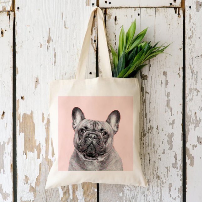 Tote Bag Create Your Own Pet Portrait | Black and White  (Créateur téléchargé)