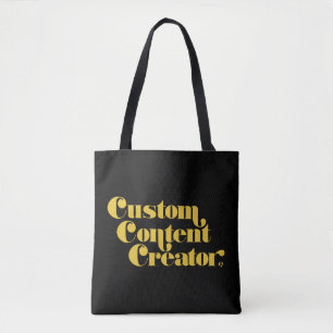 Tote Bag Créateur de contenu personnalisé Jaune Retro Gamer