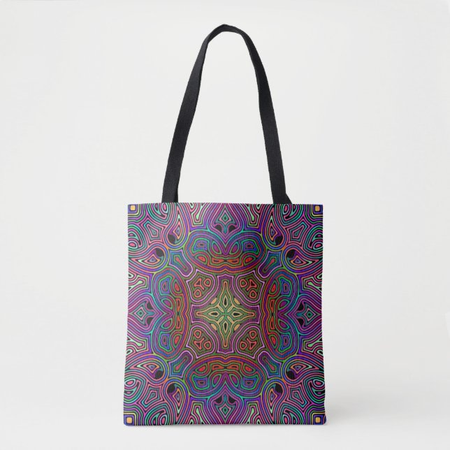 Tote Bag Création de mosaïque multicolore abstraite (Devant)