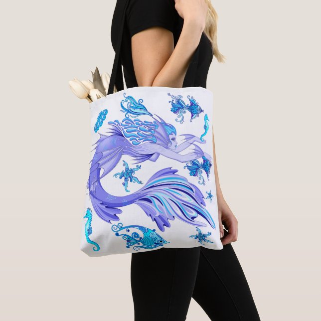 Tote Bag Créature de la fée mauve de sirène (De près)