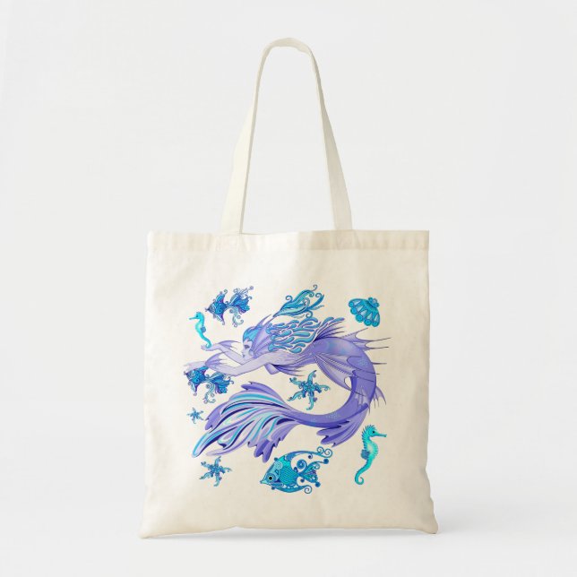 Tote Bag Créature de la fée mauve de sirène (Devant)