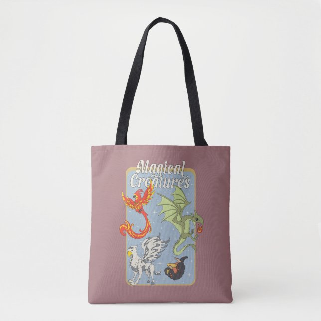 Tote Bag Créatures Magiques Graphisme Vintage (Devant)