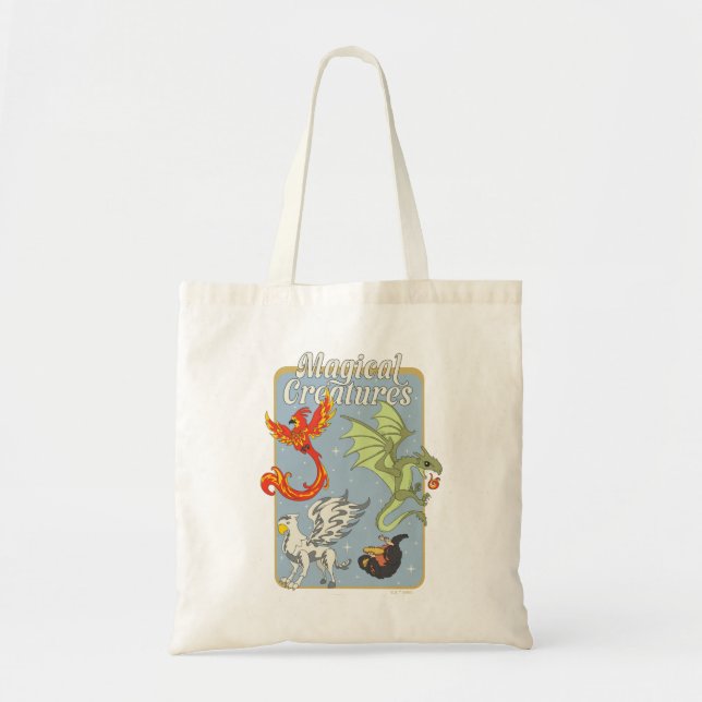 Tote Bag Créatures Magiques Graphisme Vintage (Devant)