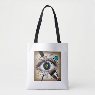 Tote Bag "Creavista : Oeil Abstrait & Symboles Artistiques 