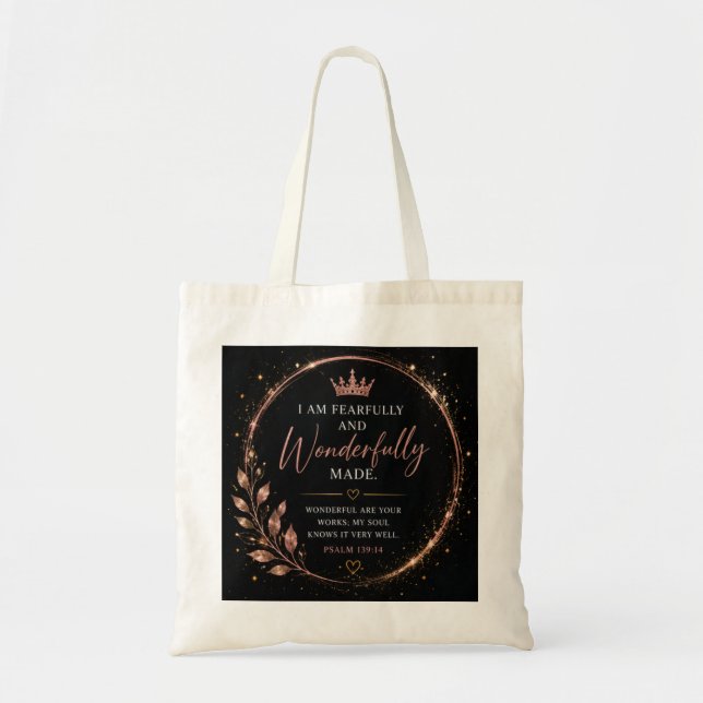 Tote Bag Créé avec Crainte et Admiration Foi  (Devant)