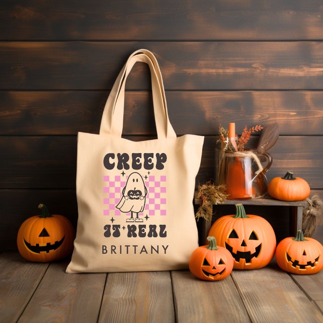 Tote Bag Creep it Real Retro Halloween Super (Créateur téléchargé)